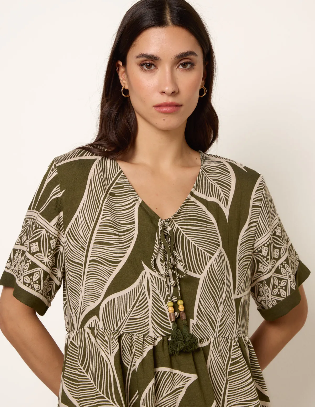 Dress With Tropical Leaf Print sold by Blue Vanilla product image thumbnail 3