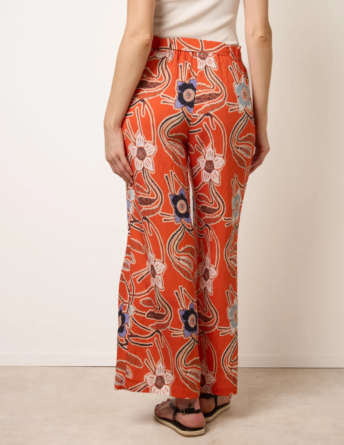 Paper Bag Tie Waist Wide Leg Trousers sold by Blue Vanilla product image thumbnail 4