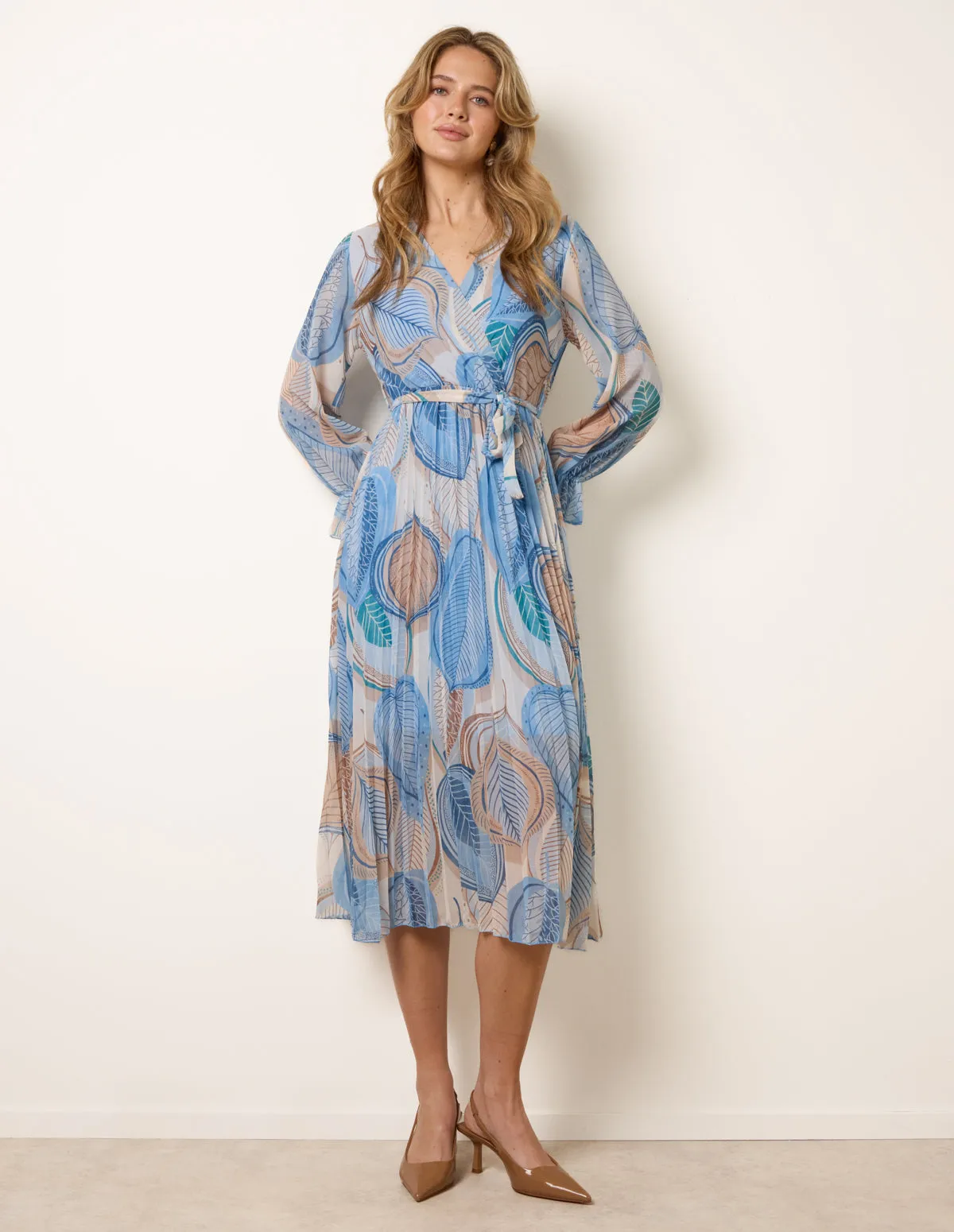 Crossover Pleated Dress sold by Blue Vanilla