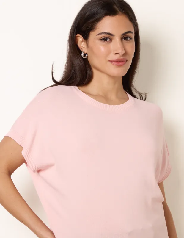 Short Sleeve Texture Knit Top sold by Blue Vanilla