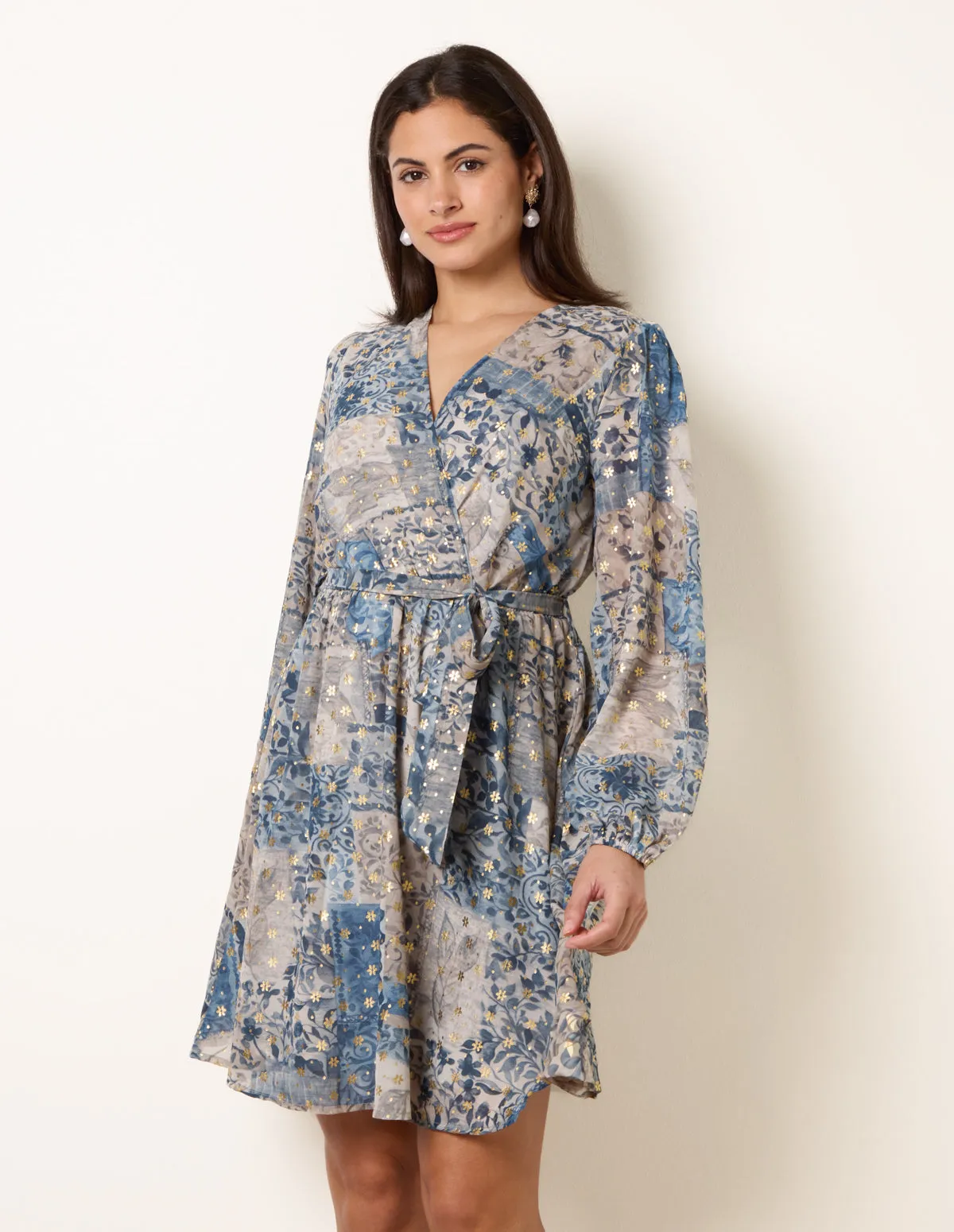 Foil Patchwork Mini Dress sold by Blue Vanilla