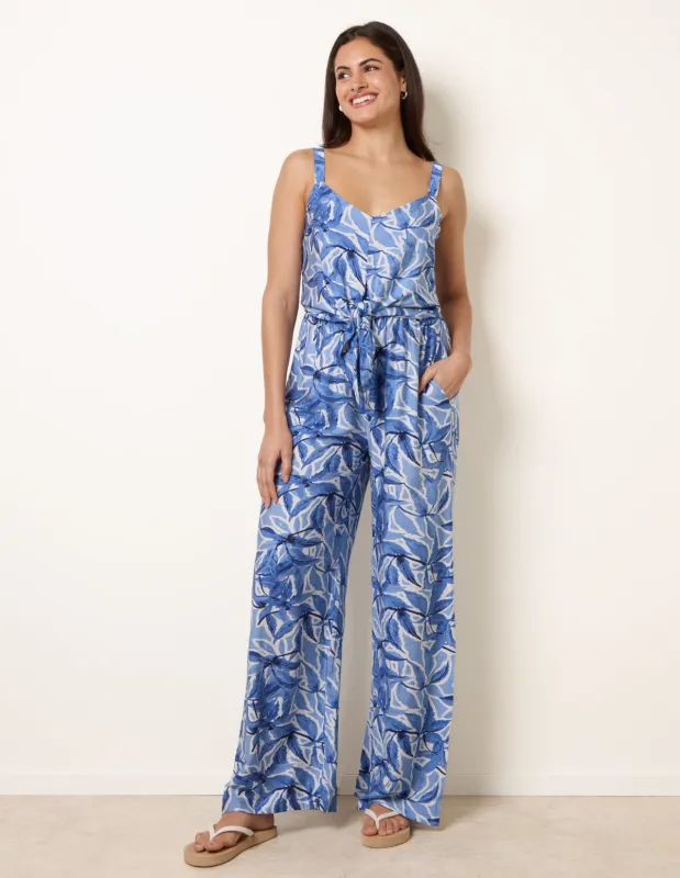Tie Front Jumpsuit made by Blue Vanilla