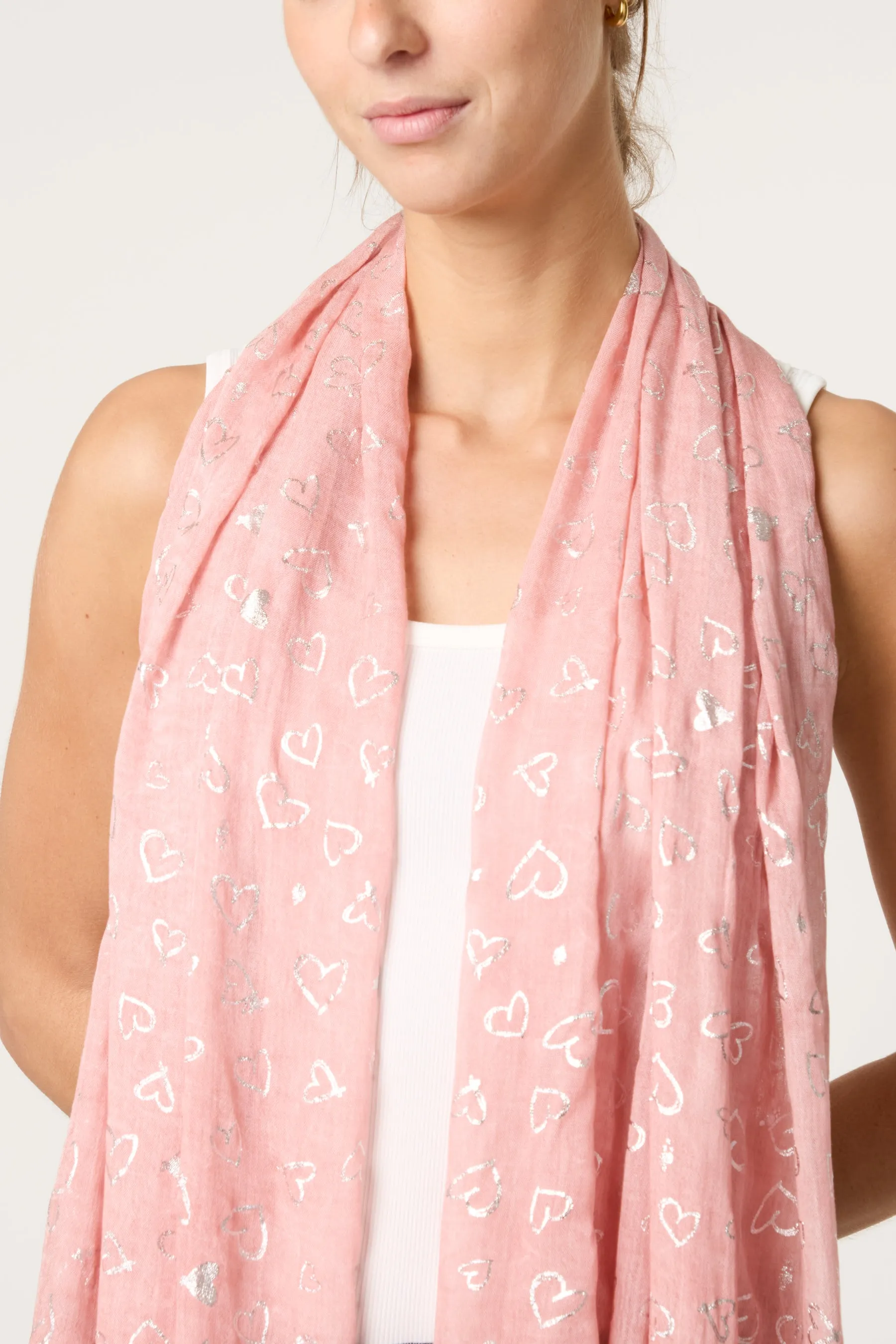 Heart Printed Scarf sold by Blue Vanilla product image thumbnail 2