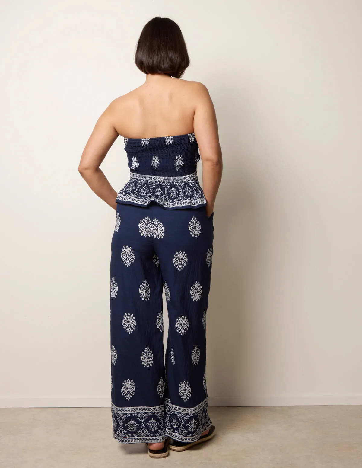 Smocked Top & Wide-Leg Trouser Set sold by Blue Vanilla product image thumbnail 4