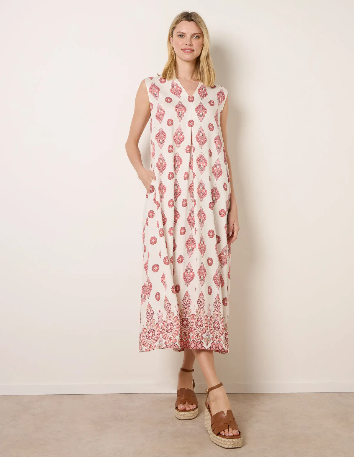 Floral Print A Line Dress sold by Blue Vanilla