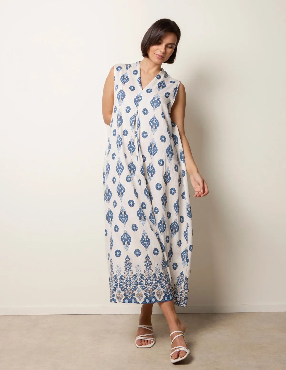 Floral Print A Line Dress sold by Blue Vanilla product image thumbnail 3