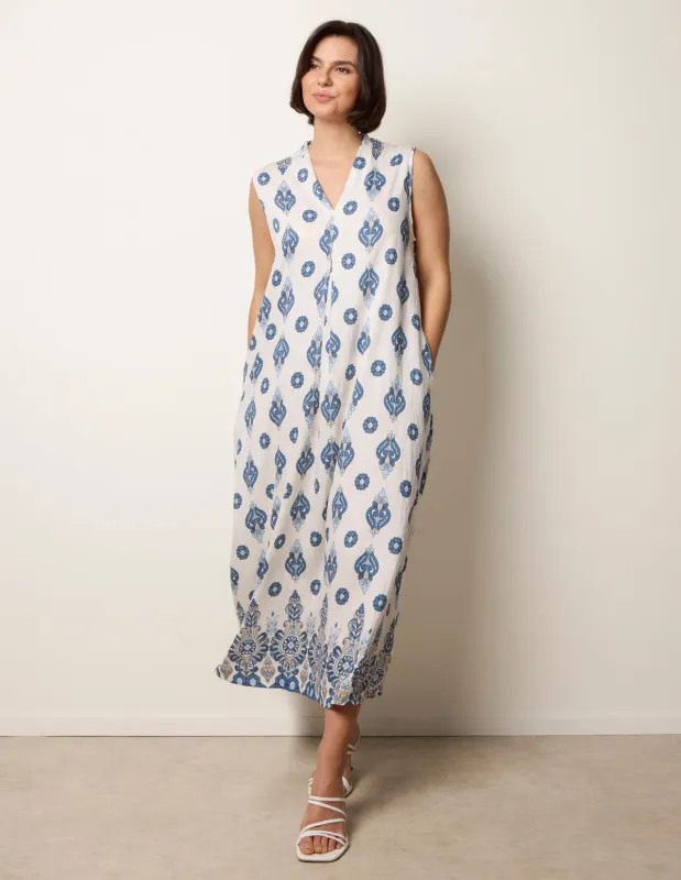 Floral Print A Line Dress made by Blue Vanilla