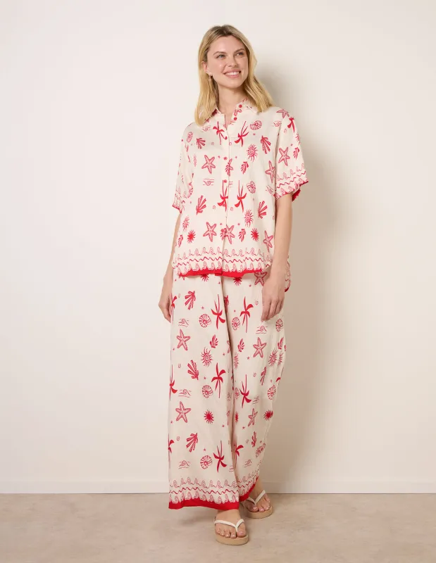 Co-Ord Set With Marine-Inspired Print sold by Blue Vanilla