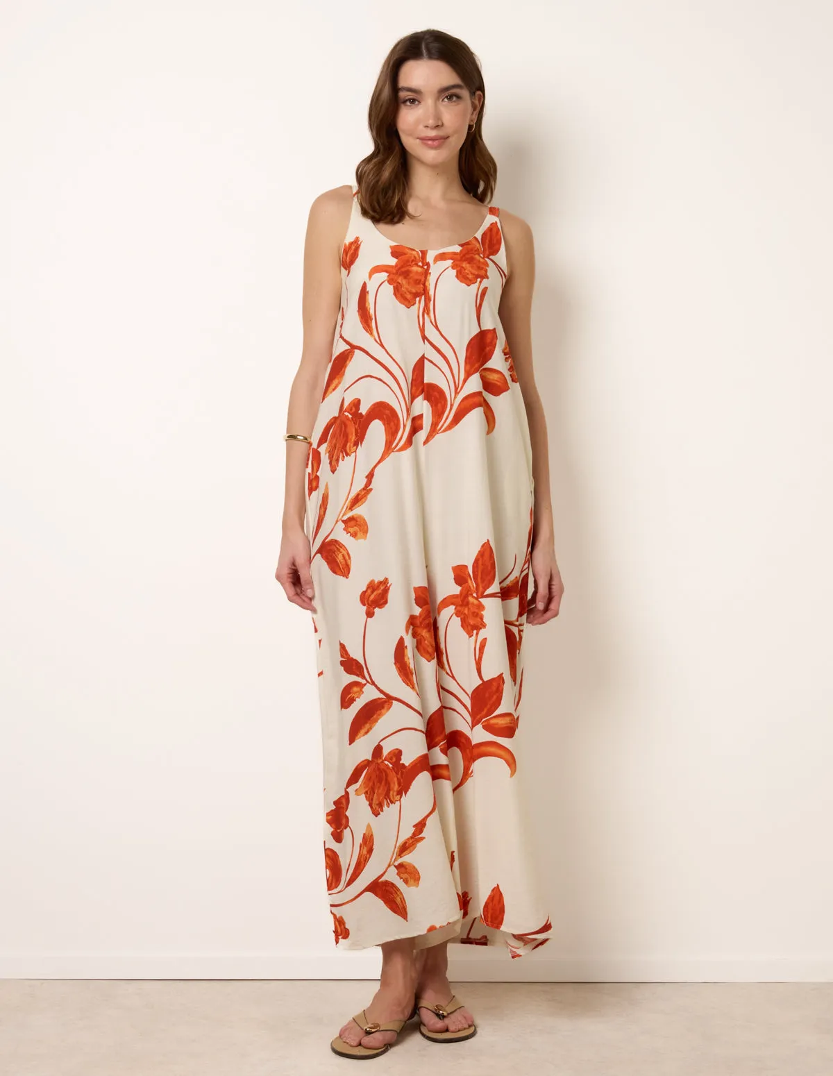 Floral Print Wide Leg Jumpsuit sold by Blue Vanilla product image thumbnail 3