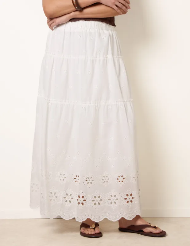 Crochet Detailed Maxi Skirt made by Blue Vanilla