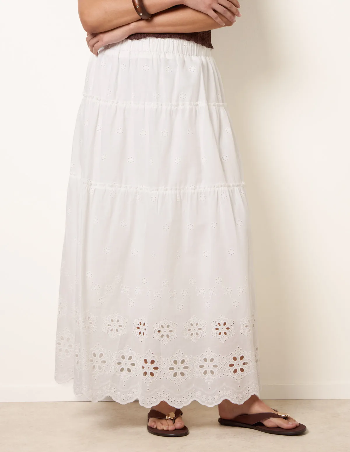 Crochet Detailed Maxi Skirt sold by Blue Vanilla