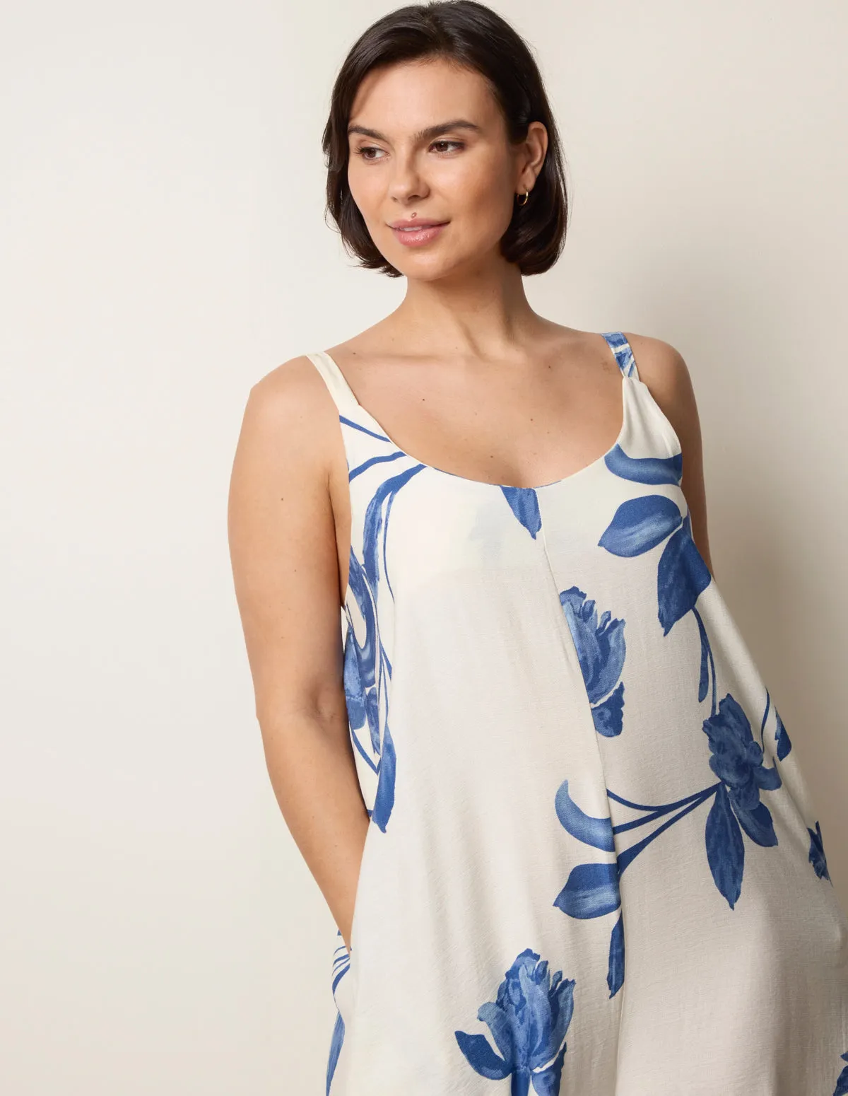Floral Print Wide Leg Jumpsuit sold by Blue Vanilla product image thumbnail 2