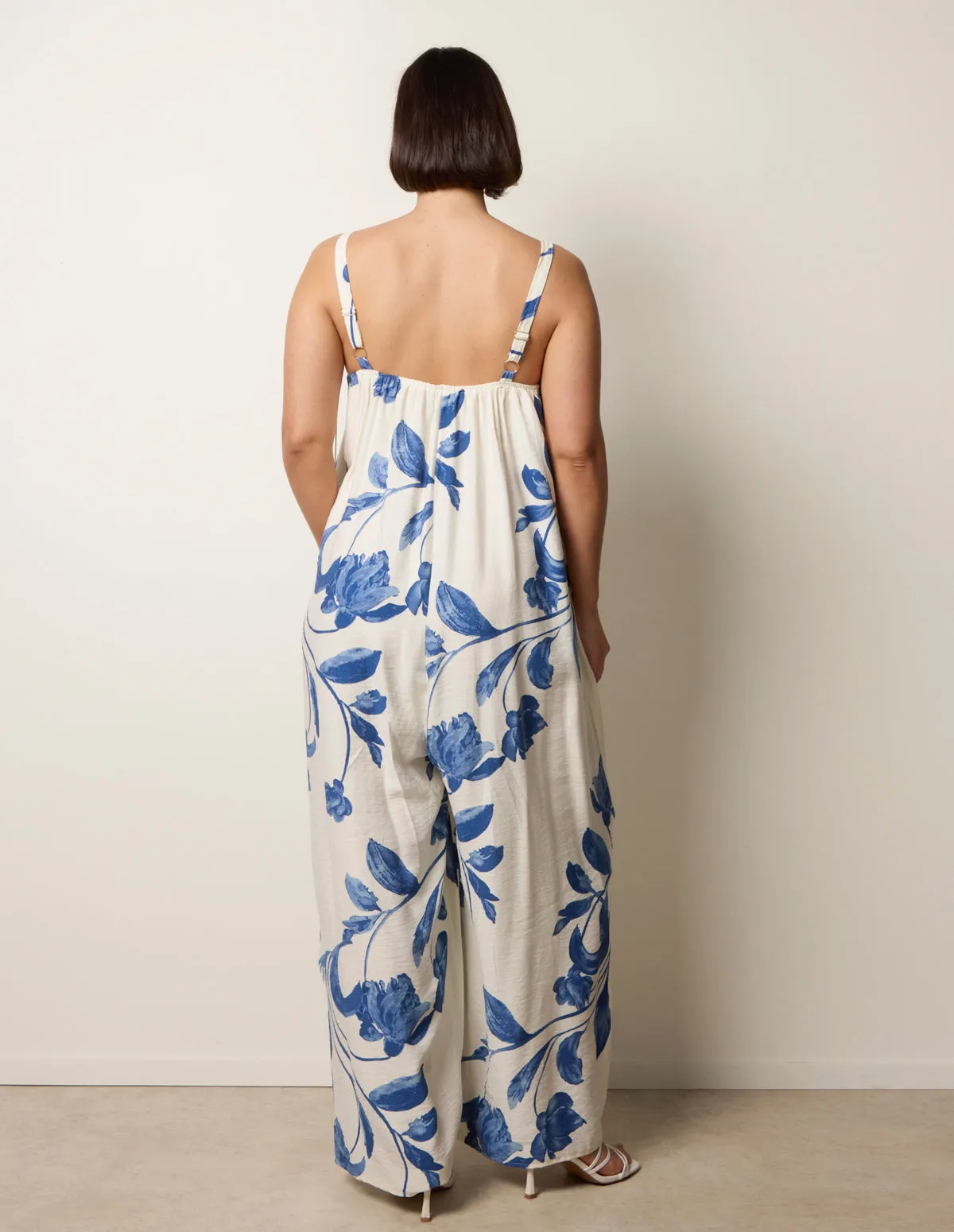 Floral Print Wide Leg Jumpsuit sold by Blue Vanilla product image thumbnail 4
