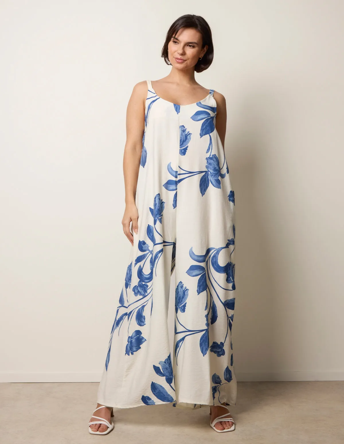 Floral Print Wide Leg Jumpsuit sold by Blue Vanilla product image thumbnail 3