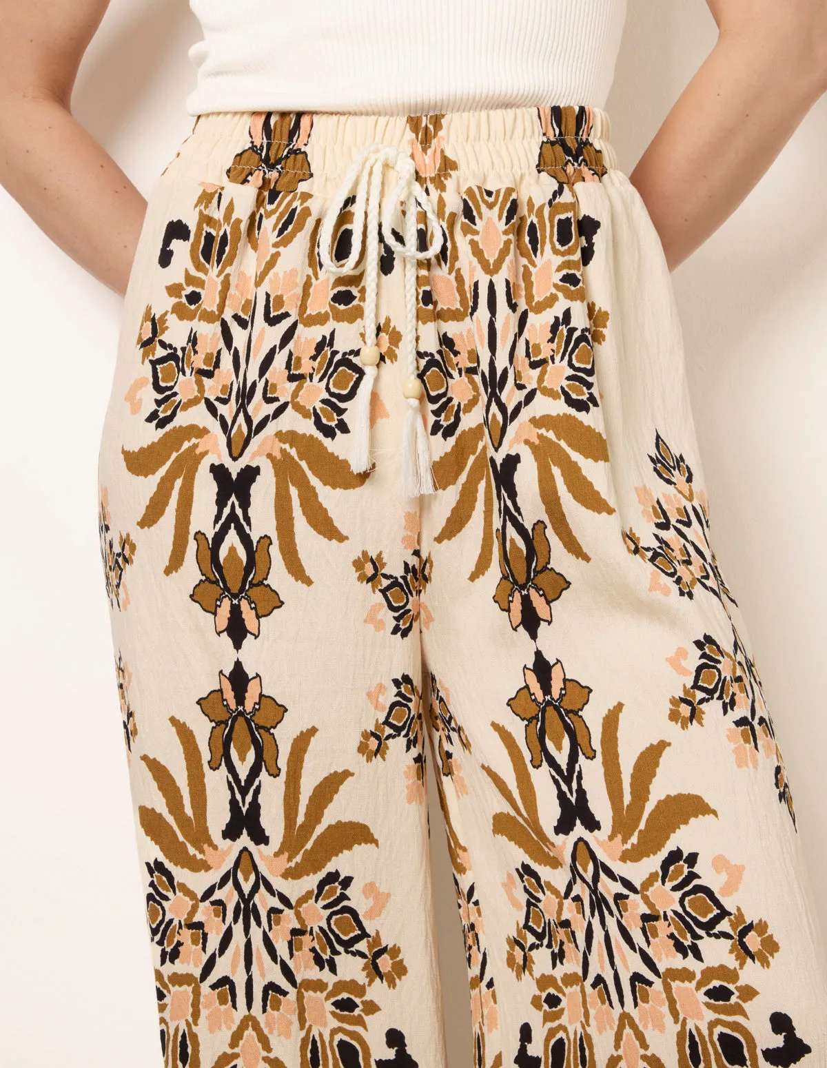 Drawstring Waist Wide Leg Pants sold by Blue Vanilla product image thumbnail 3