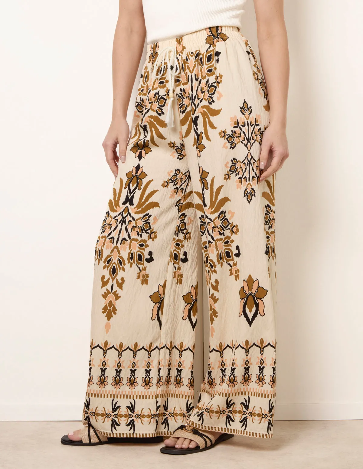 Drawstring Waist Wide Leg Pants sold by Blue Vanilla product image thumbnail 2