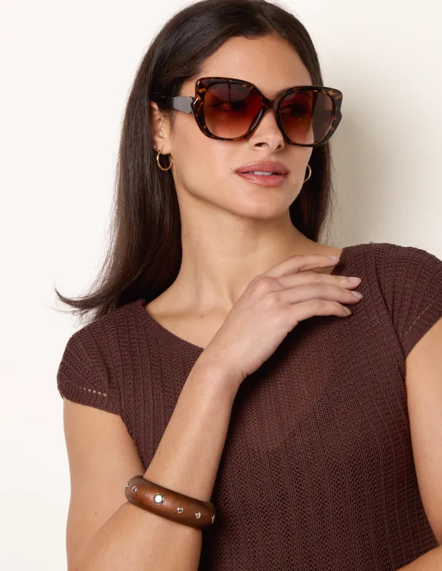 Brown Frame Sunglasses made by Blue Vanilla