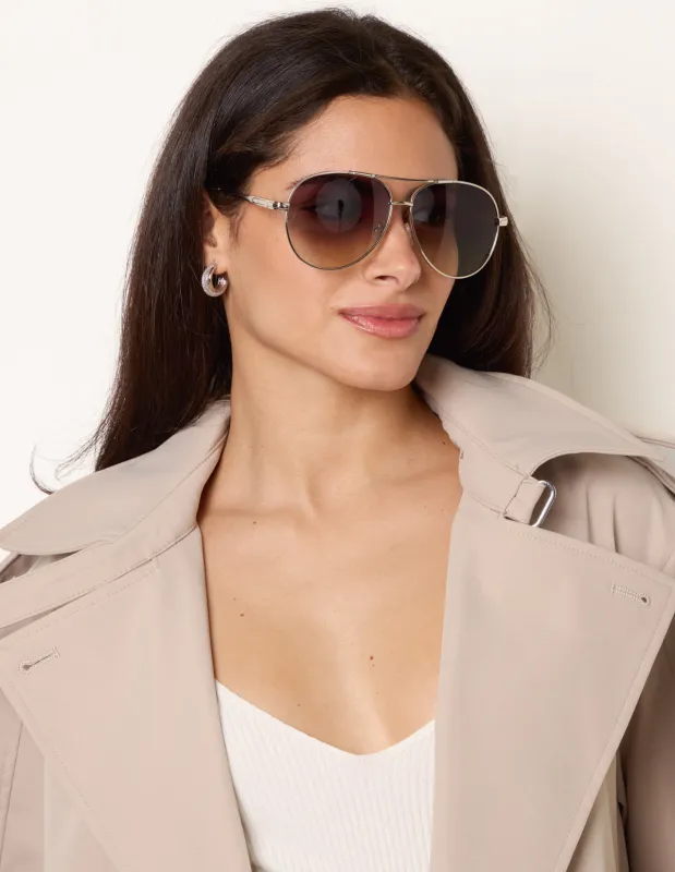 Ombre Lens Aviator Sunglasses made by Blue Vanilla