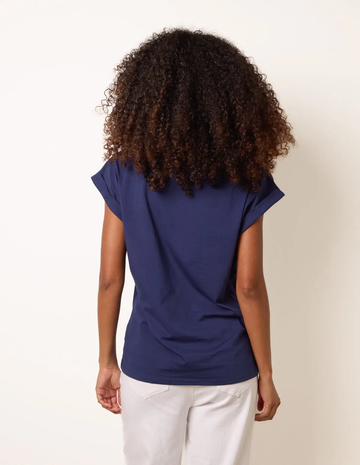 T-Shirt With Floral Embroidery sold by Blue Vanilla product image thumbnail 4