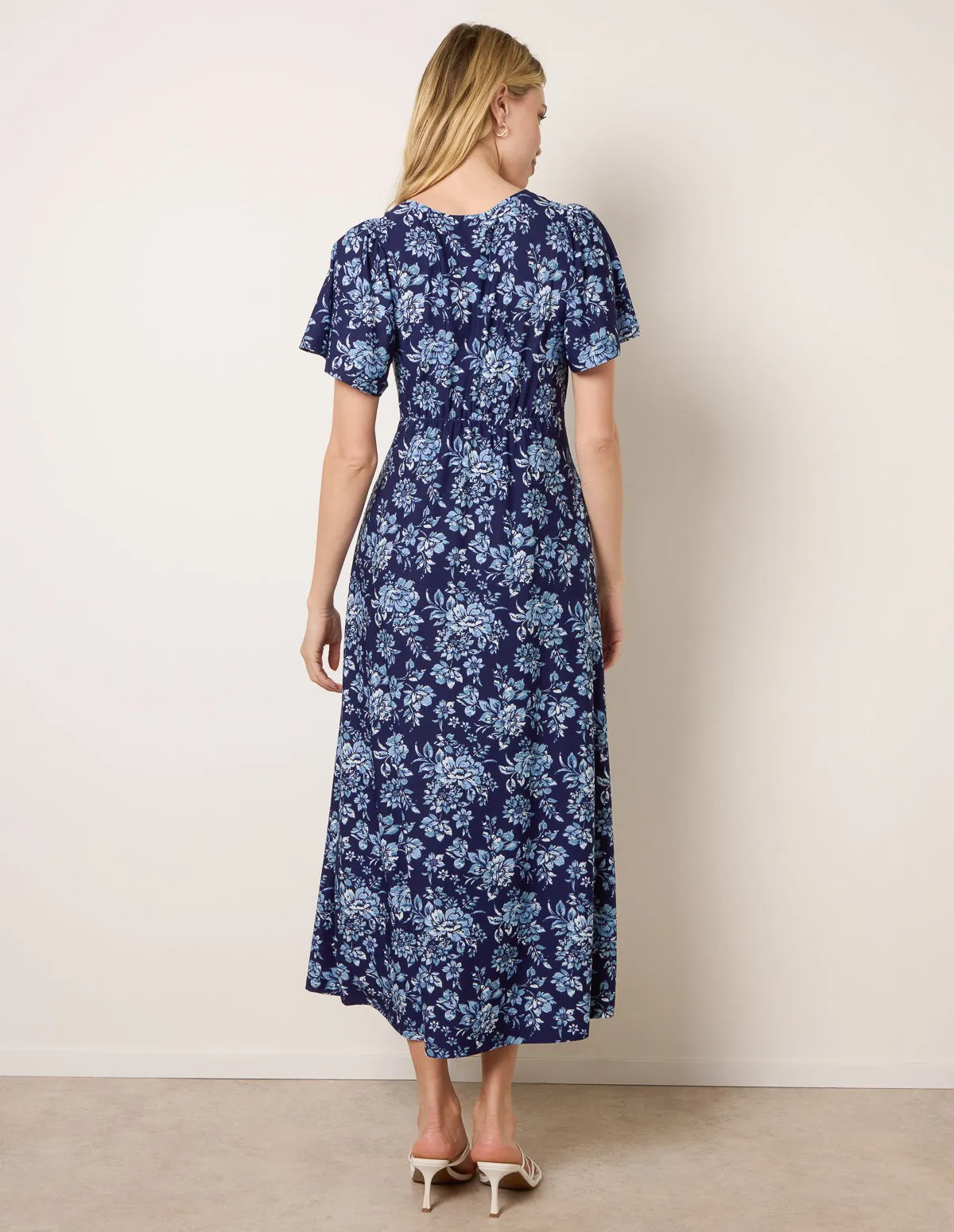 Floral Button Through Midi Dress sold by Blue Vanilla product image thumbnail 4