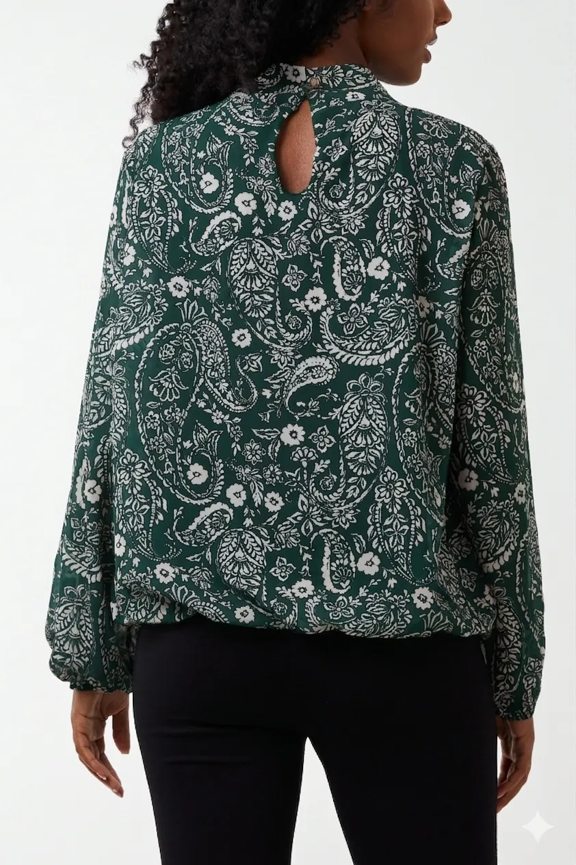 Paisley Print High Neck Top sold by Blue Vanilla product image thumbnail 2