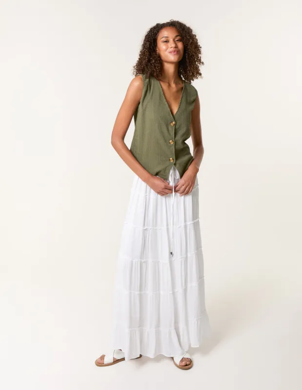 Tiered Maxi Skirt made by Blue Vanilla
