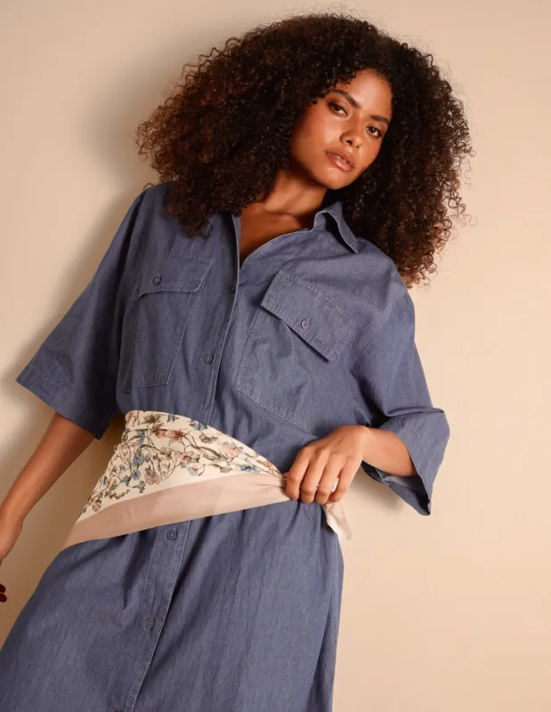 Button Front Shirt Dress made by Blue Vanilla