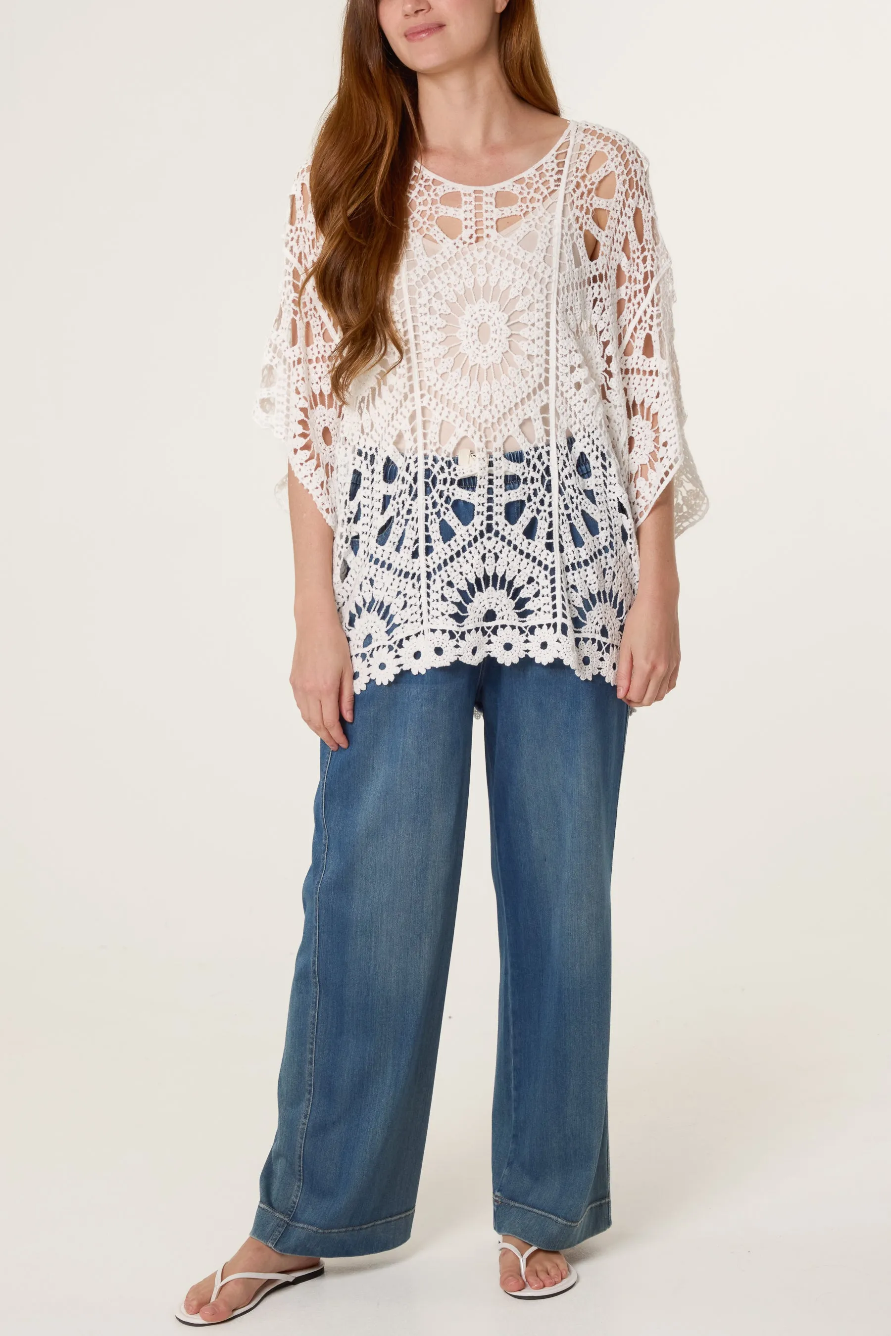 Crochet Detailed Kimono Top sold by Blue Vanilla product image thumbnail 2