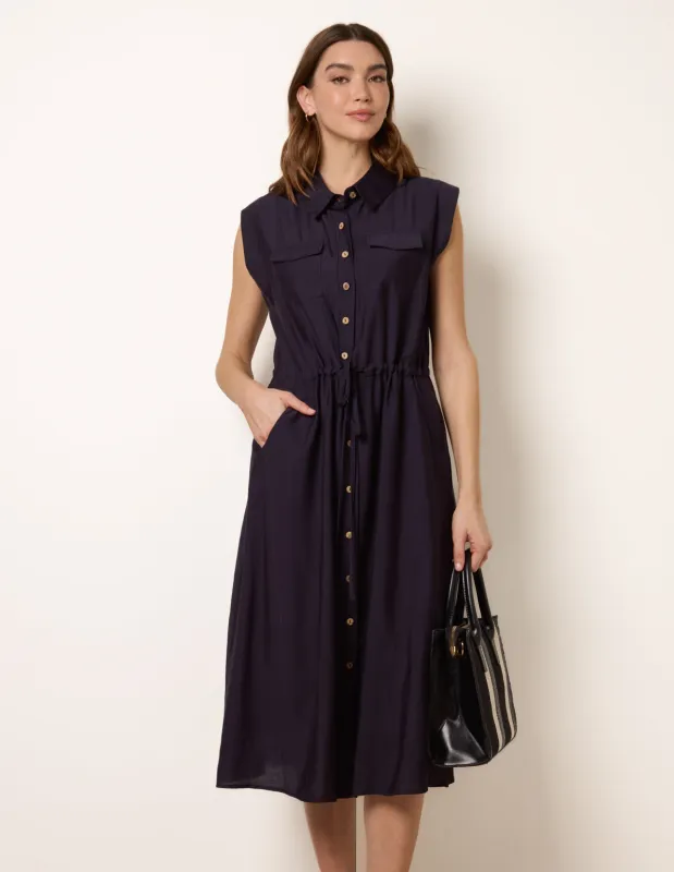 Utility Tie Waist Dress made by Blue Vanilla
