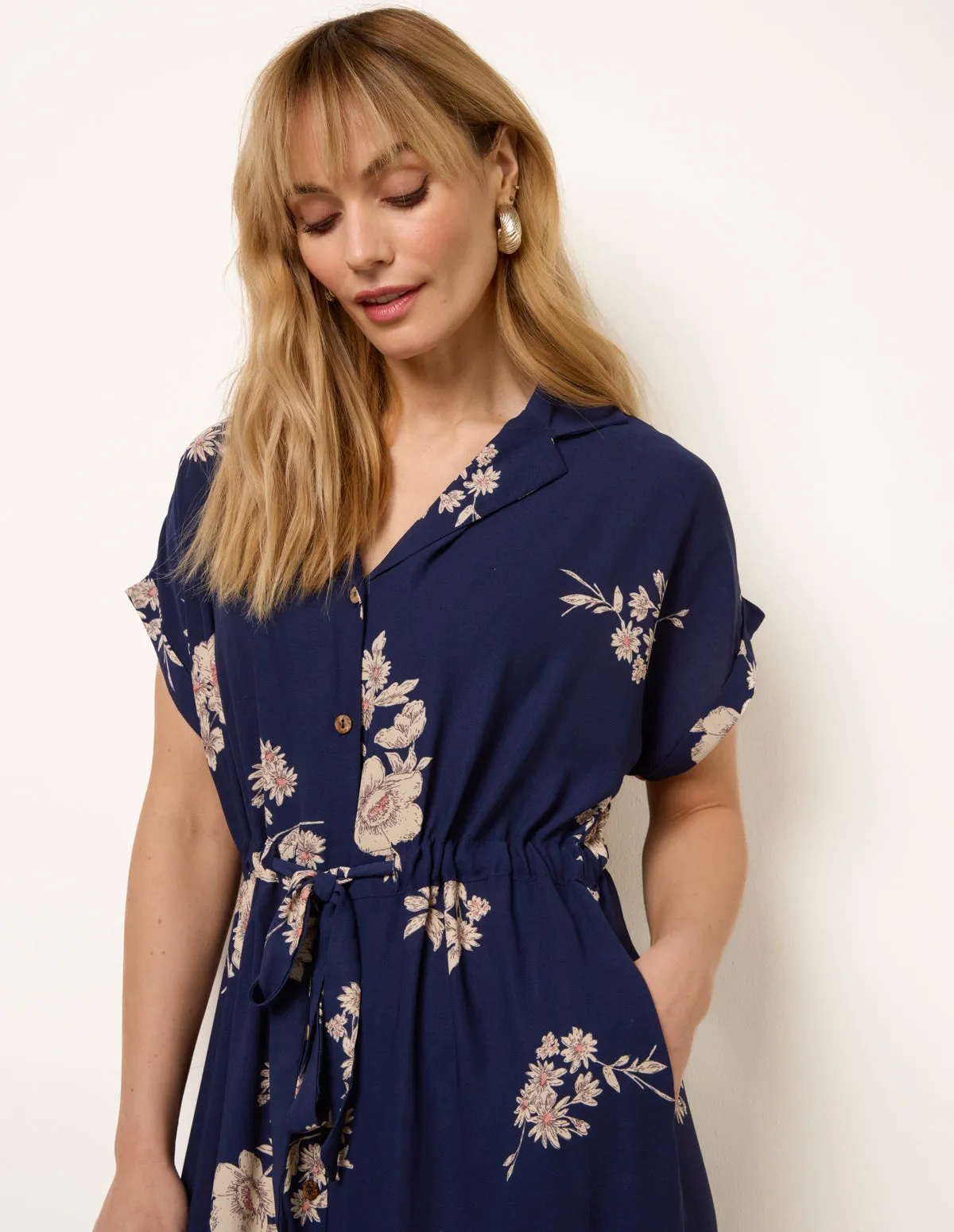 Drawstring Midi Shirt Dress sold by Blue Vanilla product image thumbnail 3