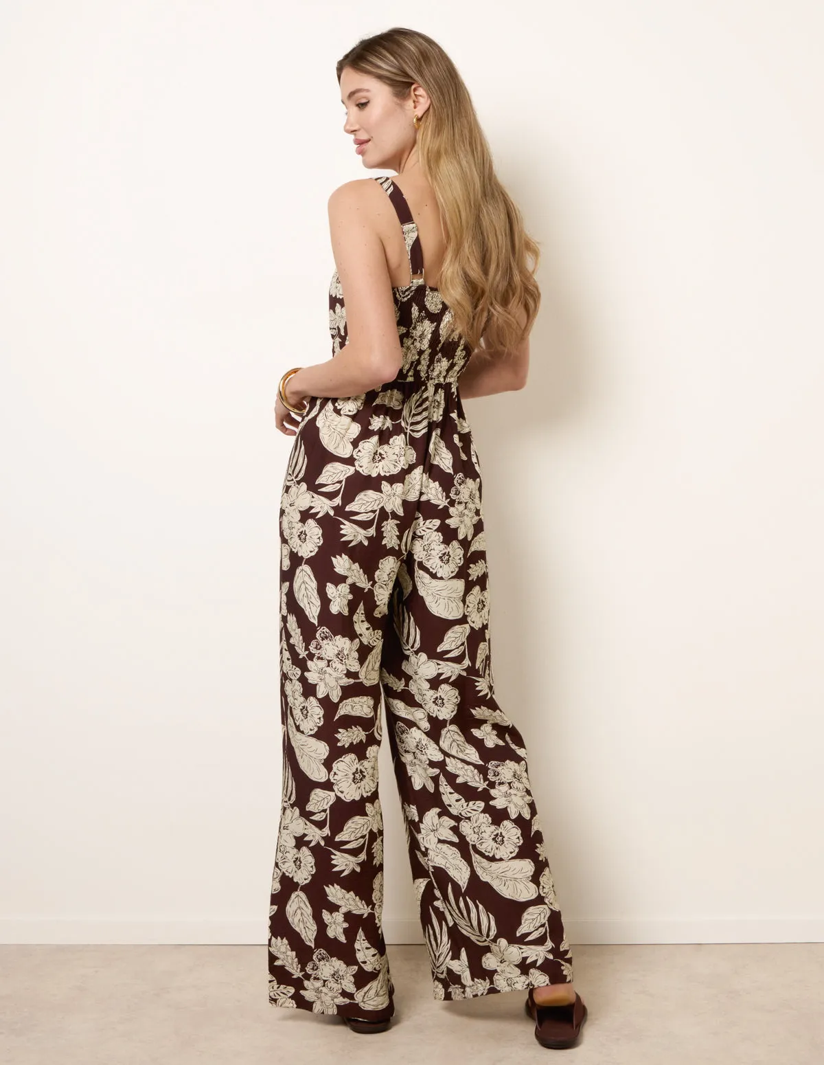 Tropical Tie Front Jumpsuit sold by Blue Vanilla product image thumbnail 4
