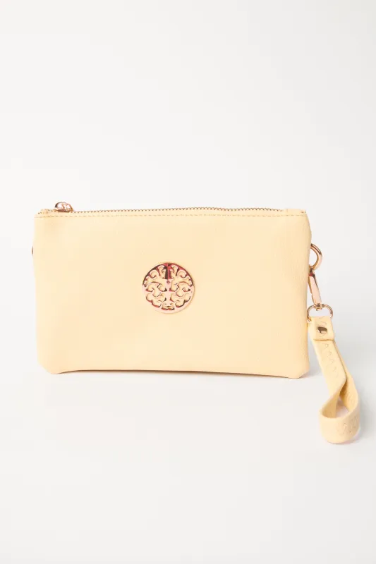 Detailed Zip Up Purse With Detachable Strap made by Blue Vanilla