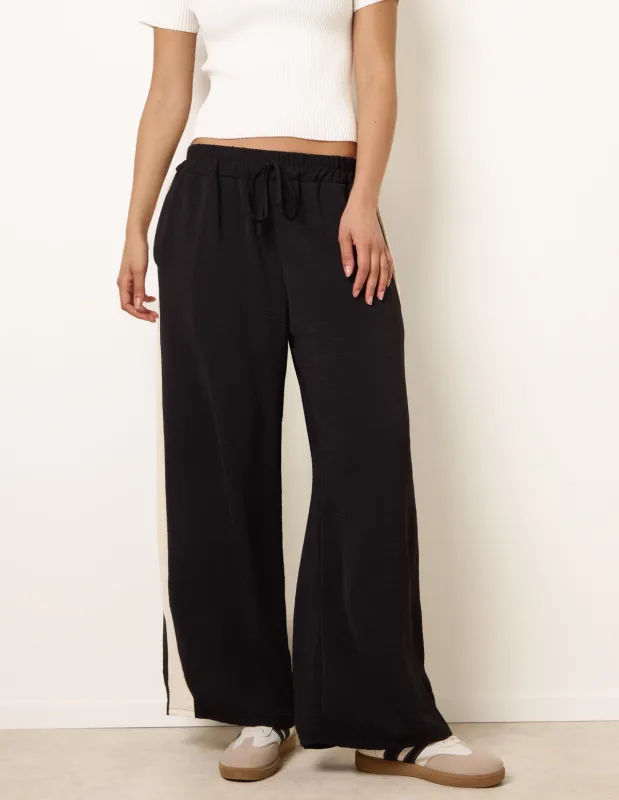 Side Stripe Elasticated Waist Trousers made by Blue Vanilla