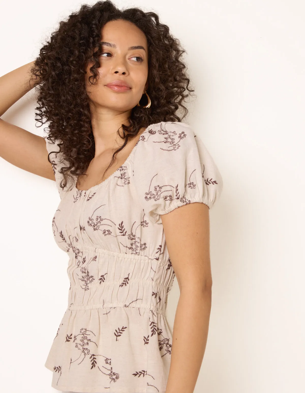 Embroidery Peplum Blouse sold by Blue Vanilla product image thumbnail 2