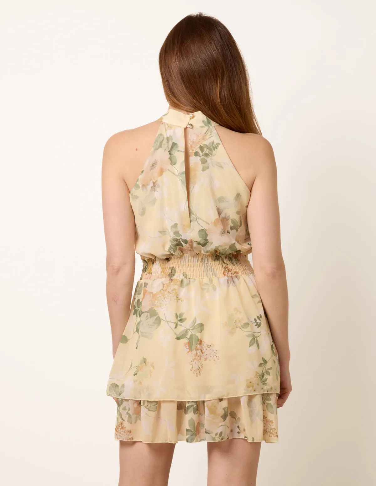 High Neck Tiered Mini Occasion Dress sold by Blue Vanilla product image thumbnail 4