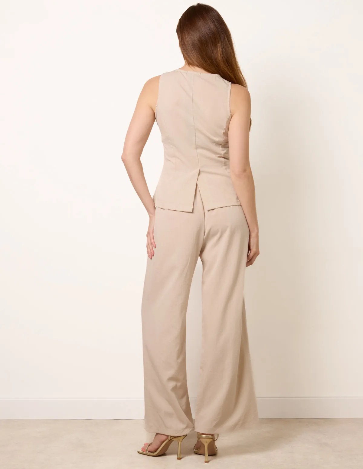 Round Neck Button Through Vest & Trouser Set sold by Blue Vanilla product image thumbnail 4