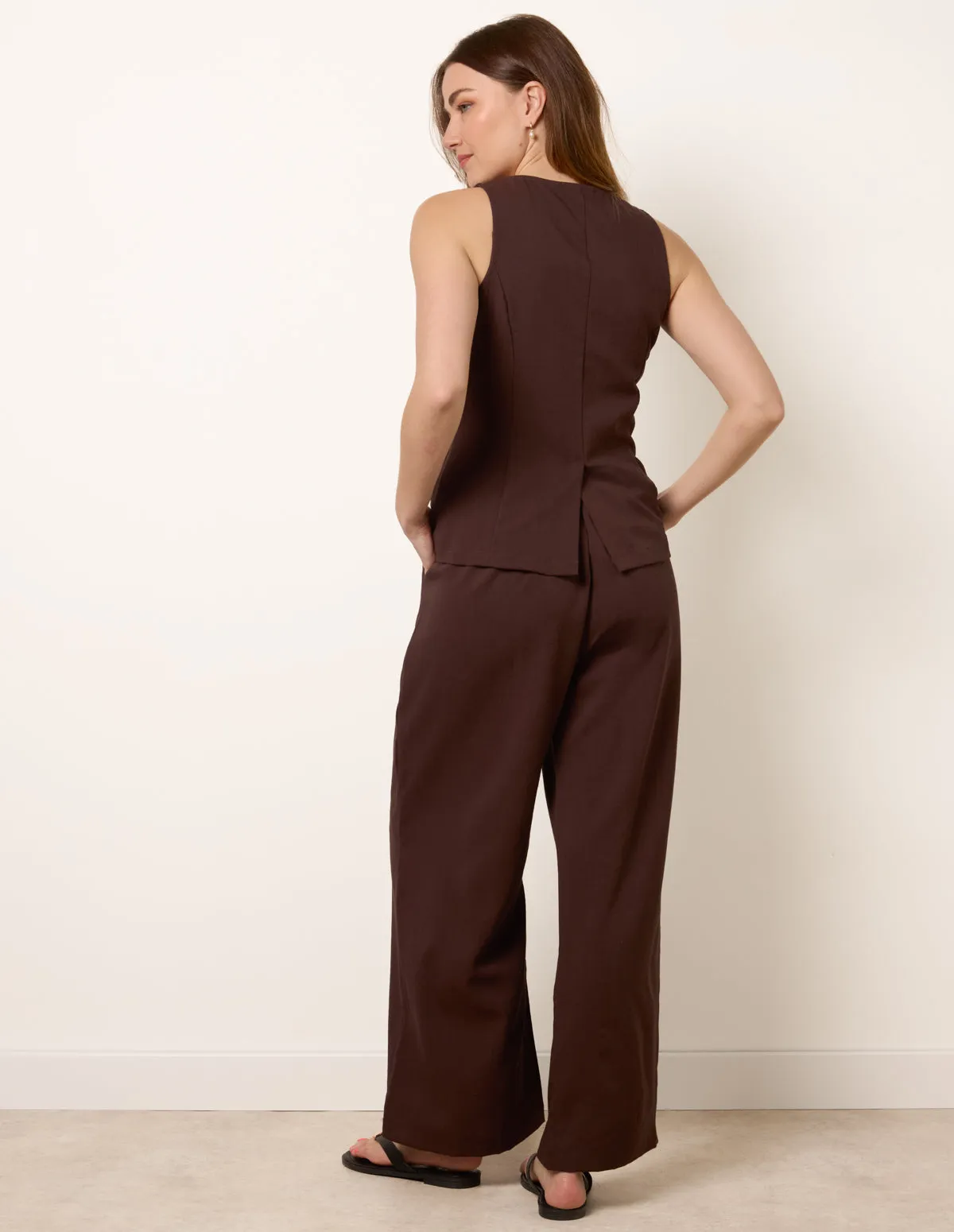 Round Neck Button Through Vest & Trouser Set sold by Blue Vanilla product image thumbnail 4