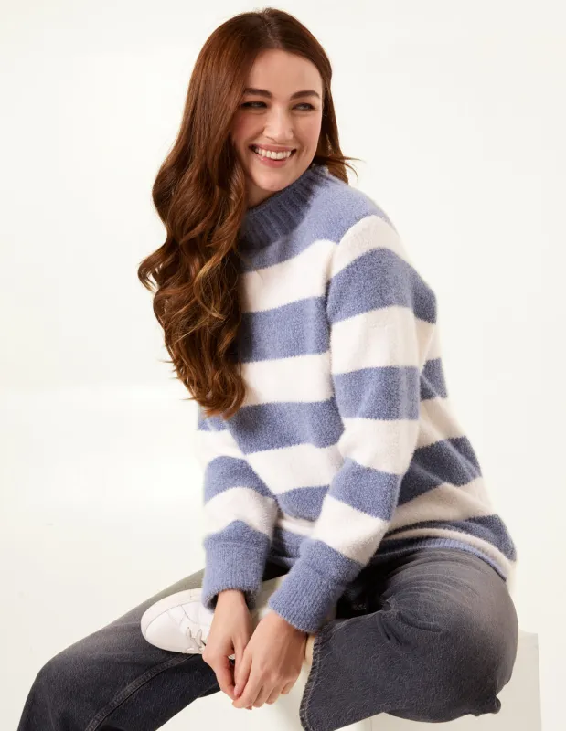 High Neck Striped Jumper made by Blue Vanilla