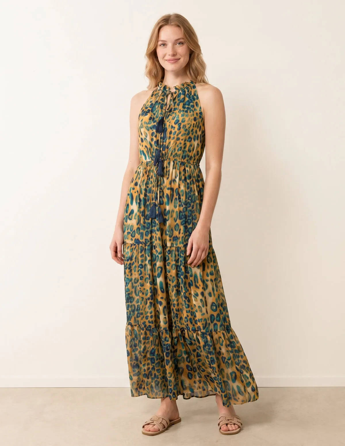Diamante Tiered Tie Front Dress sold by Blue Vanilla
