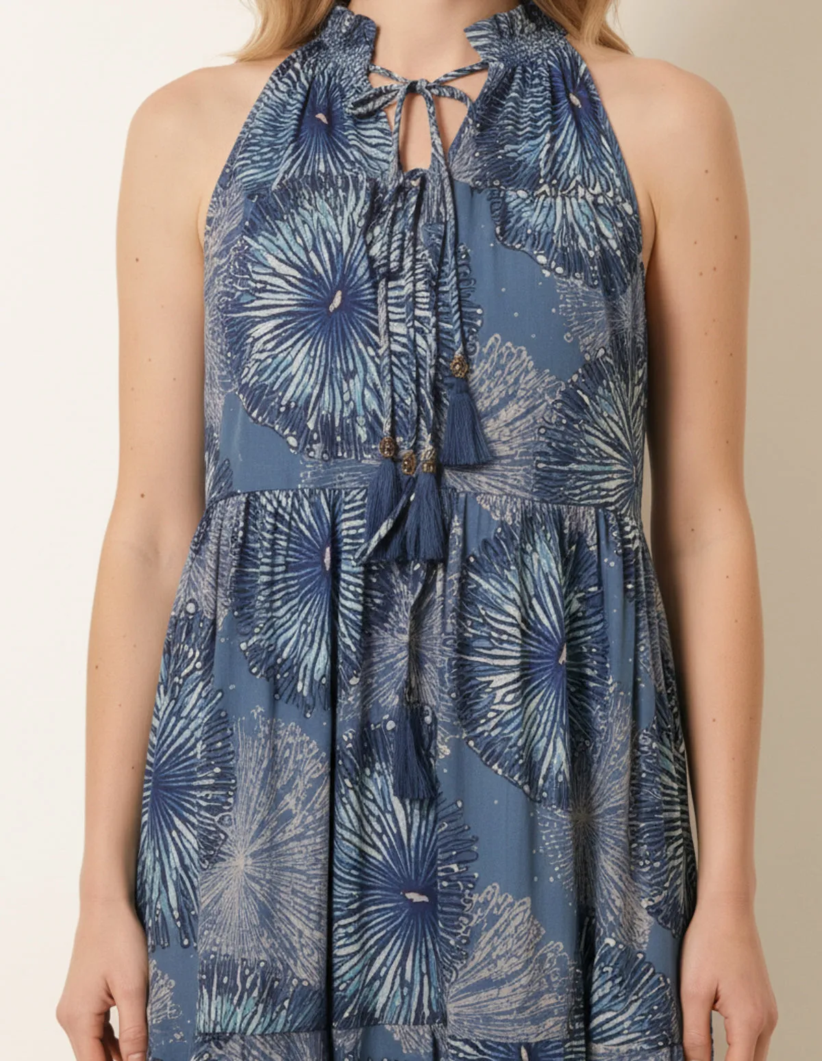 Tiered Tie Front Dress sold by Blue Vanilla product image thumbnail 3