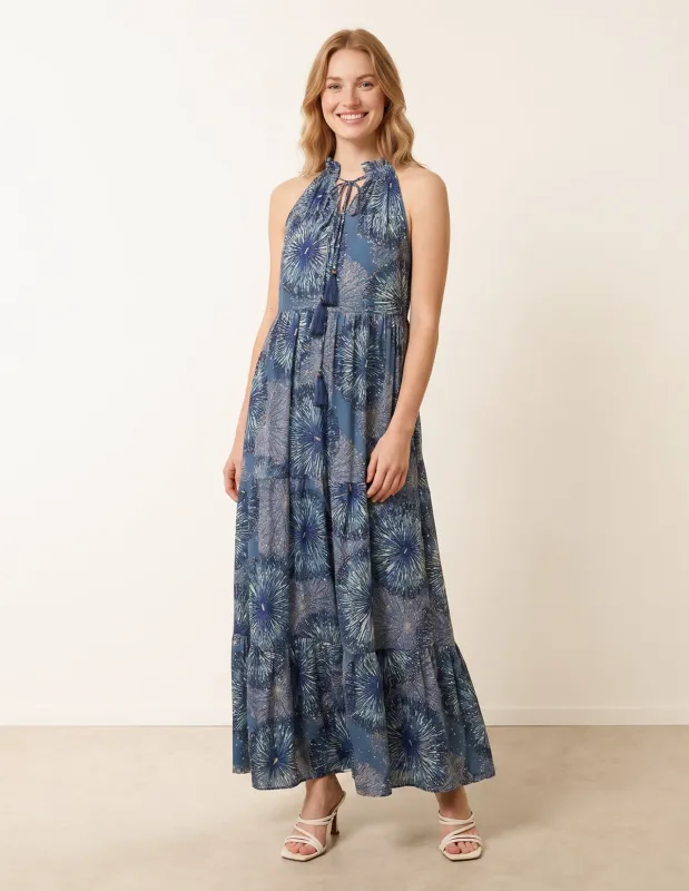 Tiered Tie Front Dress made by Blue Vanilla