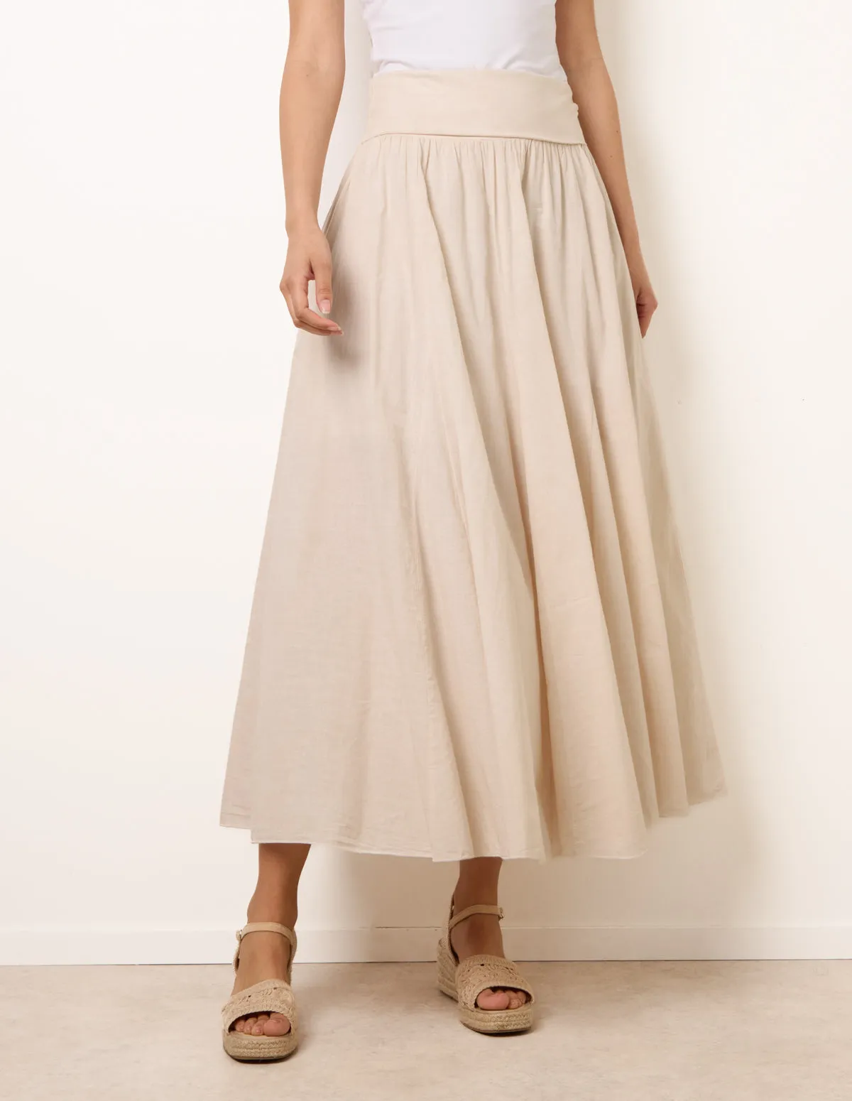 Godet Hem Jersey Waist Skirt sold by Blue Vanilla product image thumbnail 2