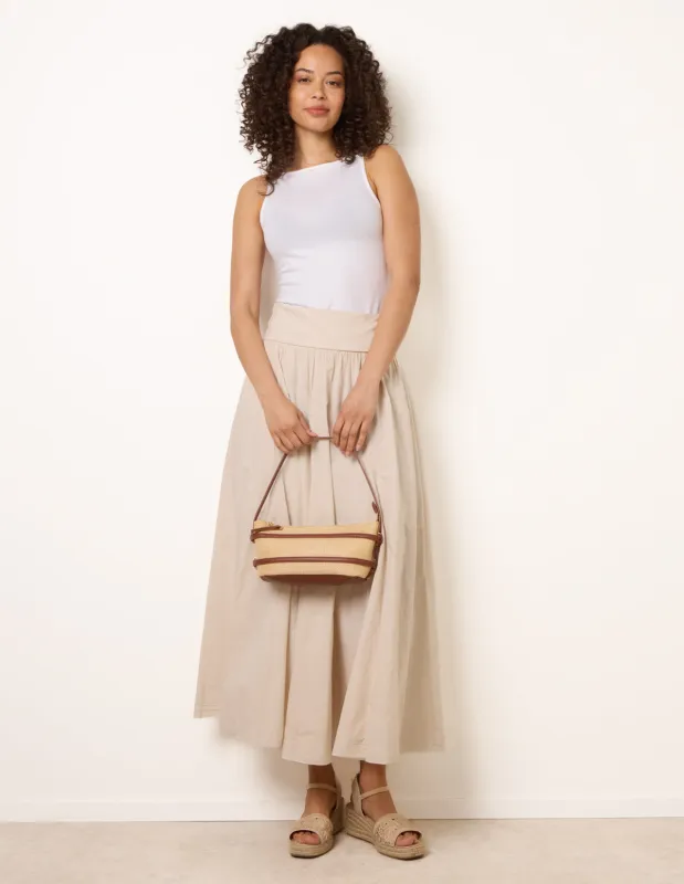 Godet Hem Jersey Waist Skirt made by Blue Vanilla