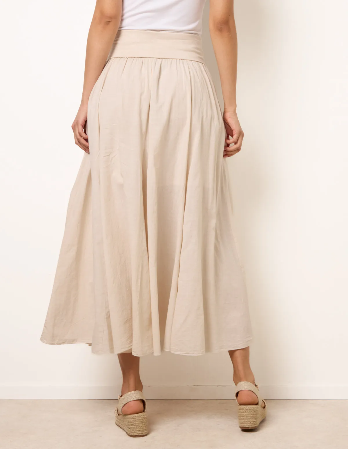 Godet Hem Jersey Waist Skirt sold by Blue Vanilla product image thumbnail 4