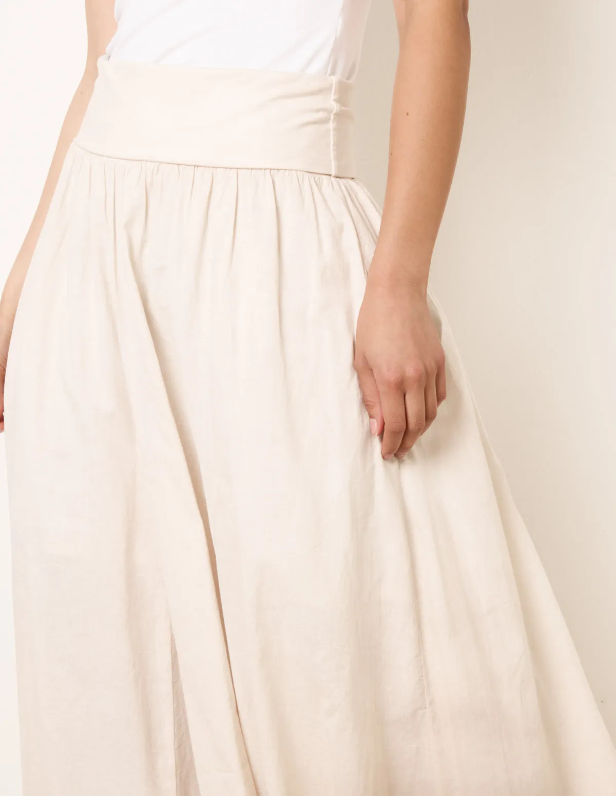 Godet Hem Jersey Waist Skirt sold by Blue Vanilla product image thumbnail 3