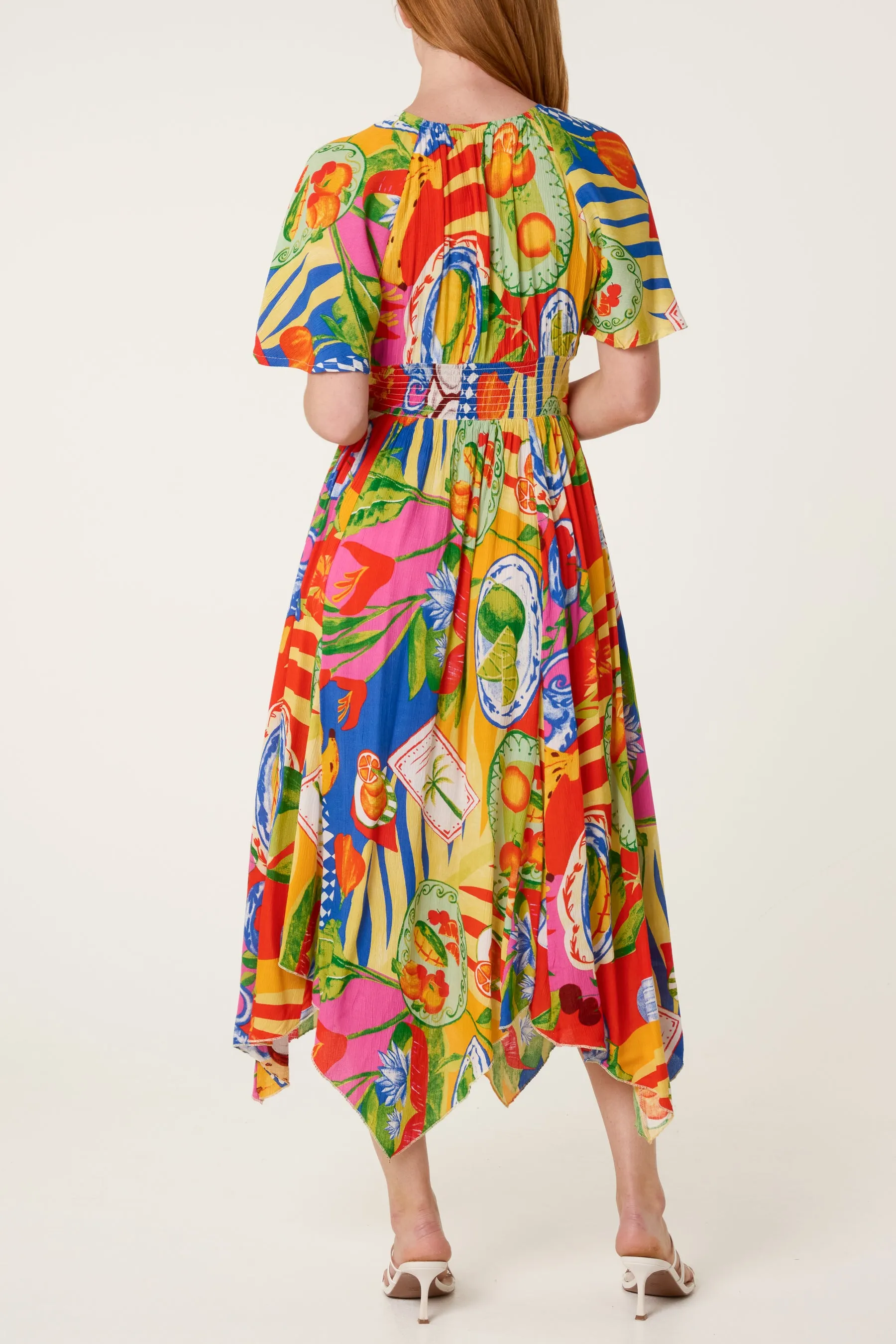 Shirred Waist Hanky Hem Dress sold by Blue Vanilla product image thumbnail 4