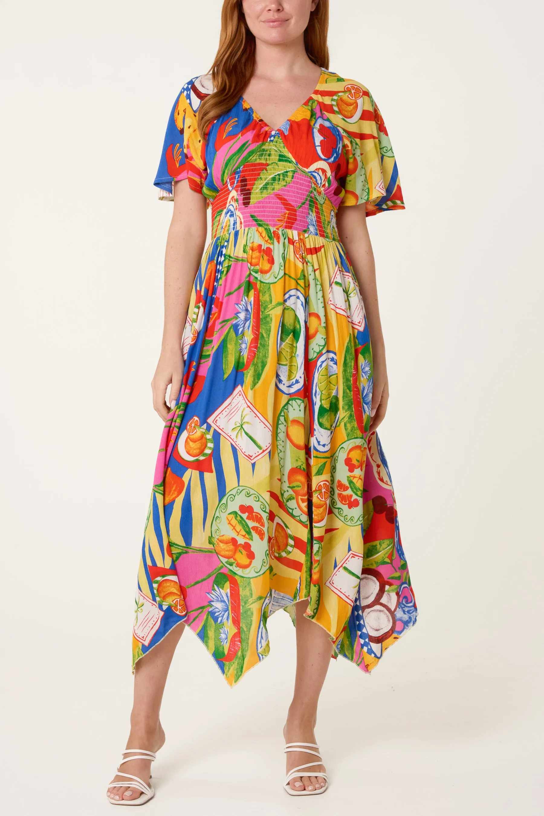 Shirred Waist Hanky Hem Dress sold by Blue Vanilla