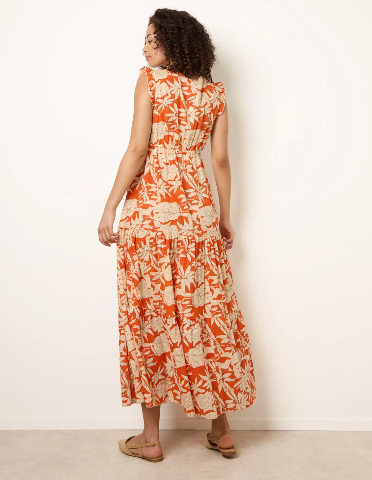 Button Frill Sleeve Dress sold by Blue Vanilla product image thumbnail 4