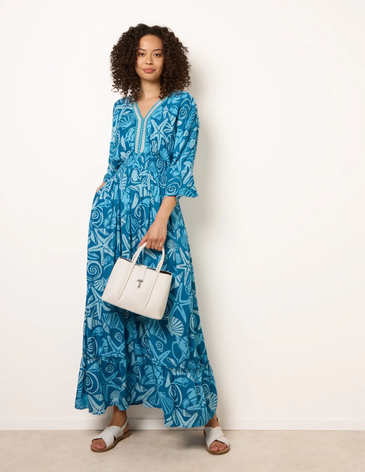 Embellished Kimono Style V Front Dress sold by Blue Vanilla product image thumbnail 3
