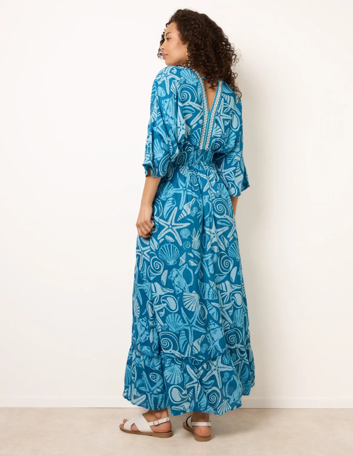 Embellished Kimono Style V Front Dress sold by Blue Vanilla product image thumbnail 4